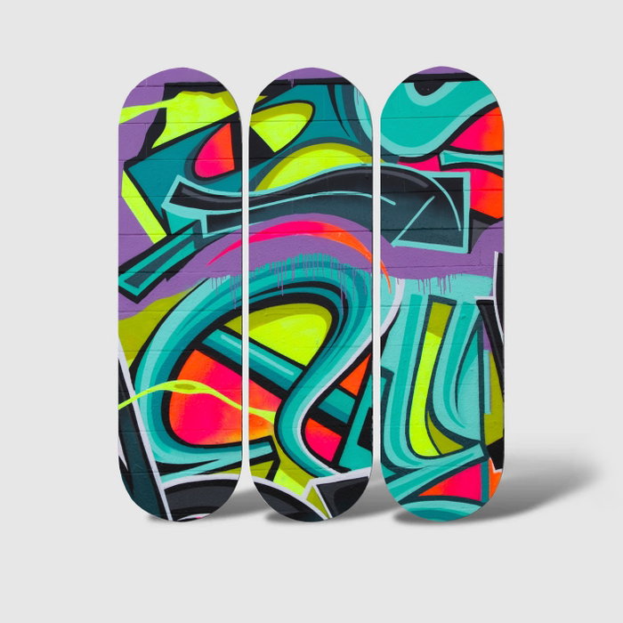 Wallity Cuadro Decorativo de MDF Multicolor (3 Piezas)